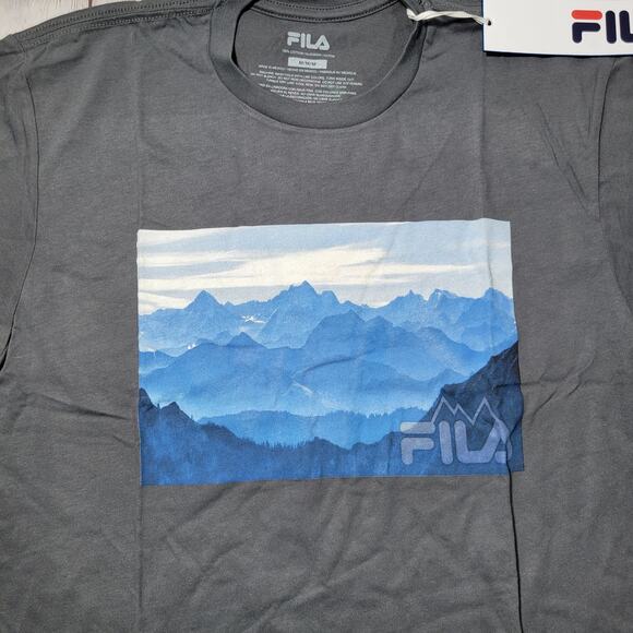 Fila Mountain Vista Tee Dark Grey Heather M NWT - Picture 5 of 11